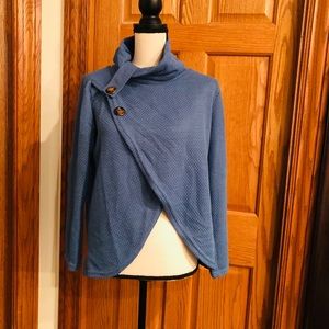 Blue long sleeve blouse size XL